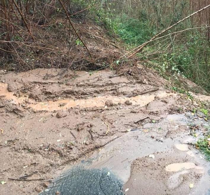 Strade interrotte e black out per gli alberi e gli smottamenti