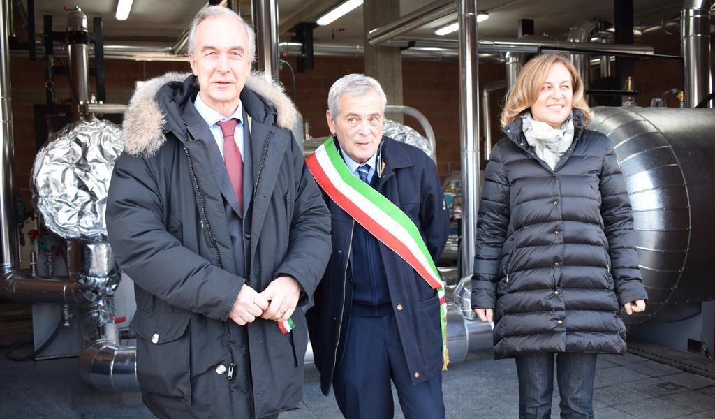 L'inaugurazione del nuovo impianto di teleriscaldamento