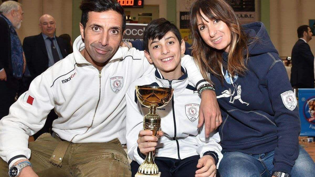 Davide Cutillo insieme agli allenatori