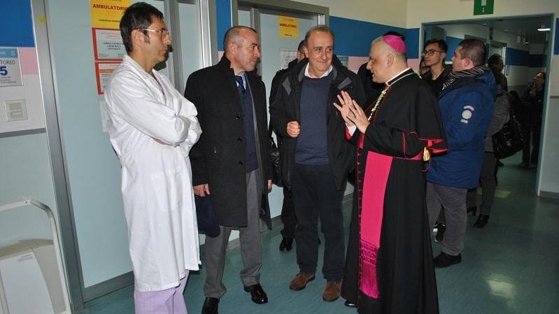 Prima visita dell’arcivescovo in ospedale 