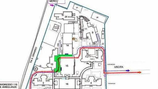 Nuova viabilità dentro l’ospedale e cambia l’accesso