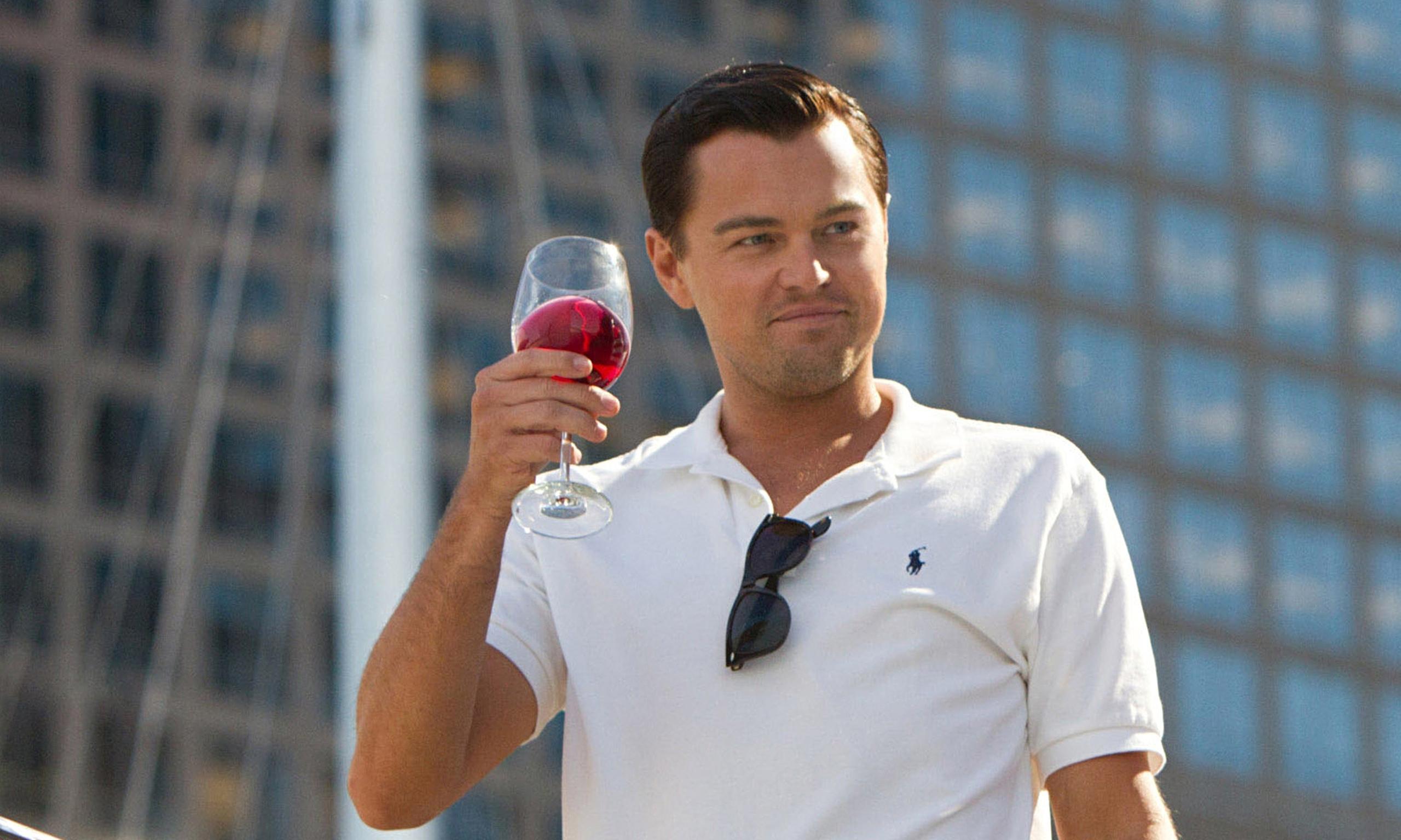 Leonardo Di Caprio nel film The wolf of Wall Street 