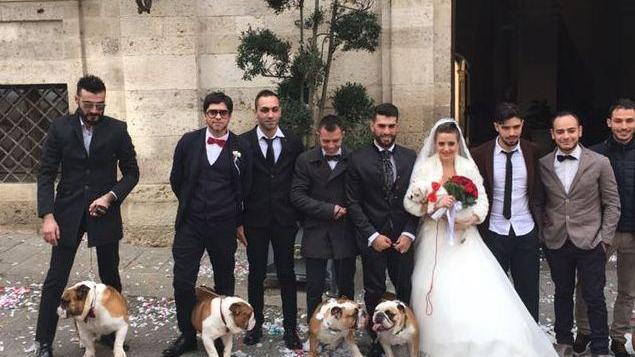 Sassari, matrimonio a Palazzo Ducale: il fatidico sì circondati dai cani 