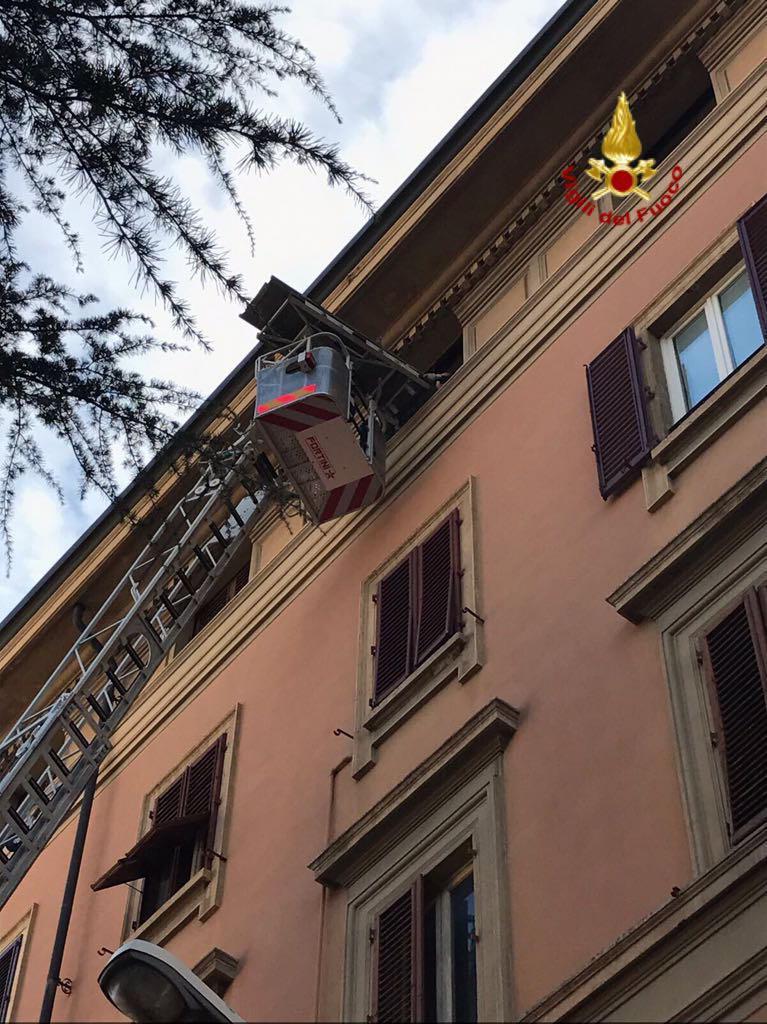 Una fase dell'intervento di soccorso