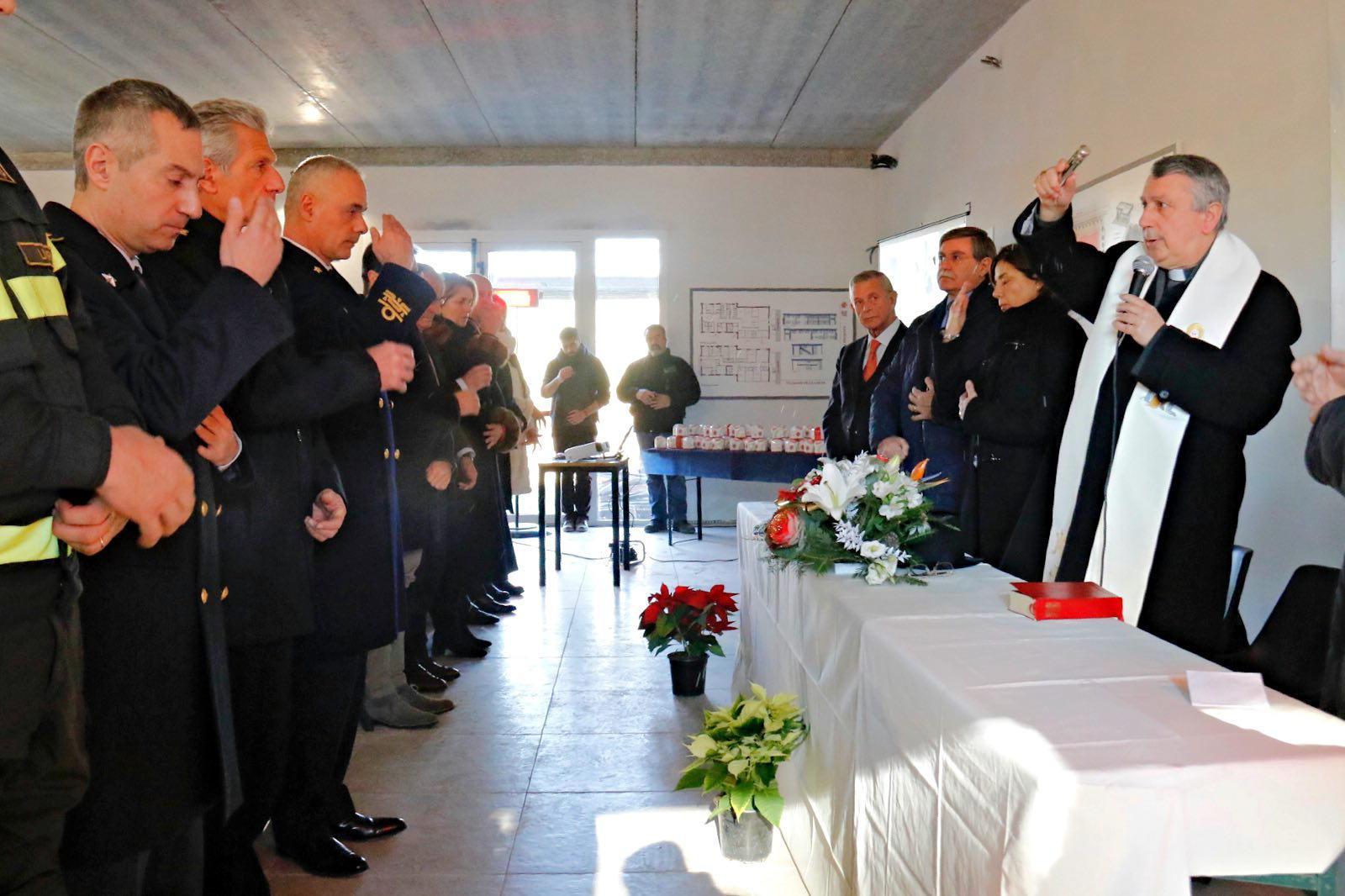 Un momento dell'inaugurazione del villaggio (Foto Marzi/Pentafoto)