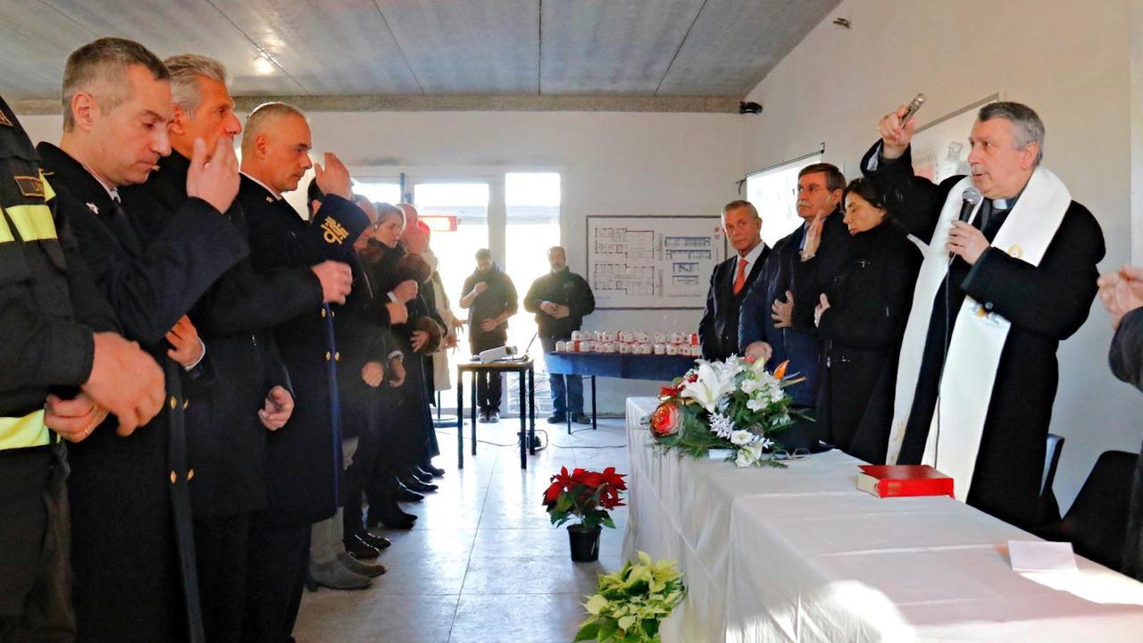 Un momento dell'inaugurazione del villaggio (Foto Marzi/Pentafoto)