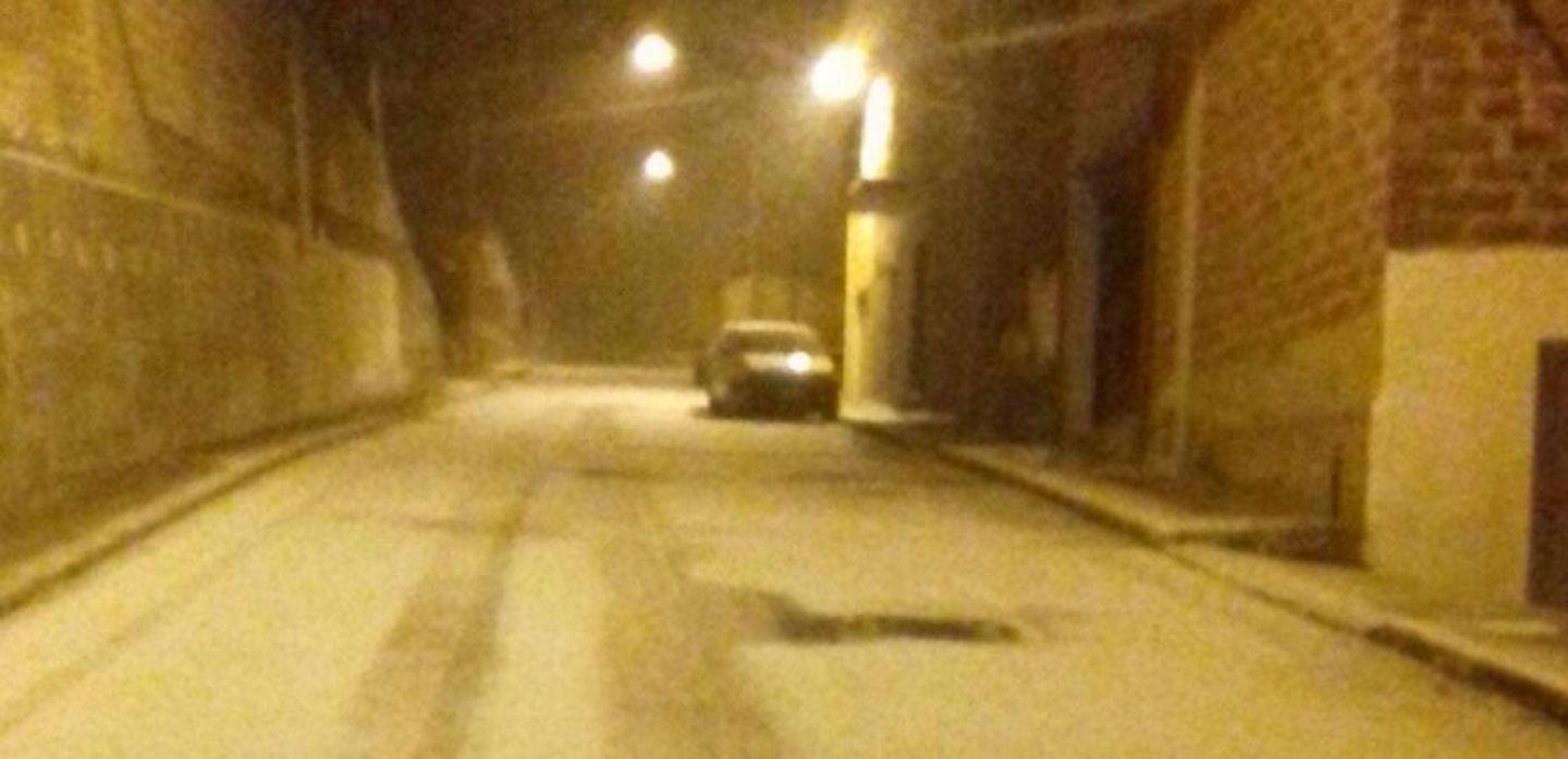 Neve in Barbagia, notte sotto zero 