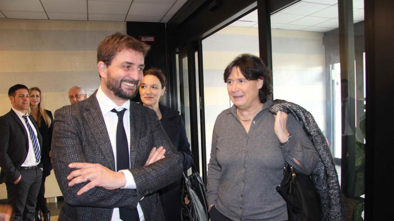 Il consigliere regionale Nicola Ciolini, la consigliera regionale Ilaria Bugetti e l'assessore regionale Stefania Saccardi