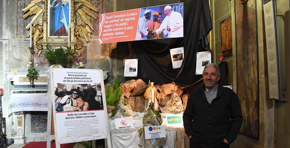 Antifascismo e migranti nel presepe di Zappolini 