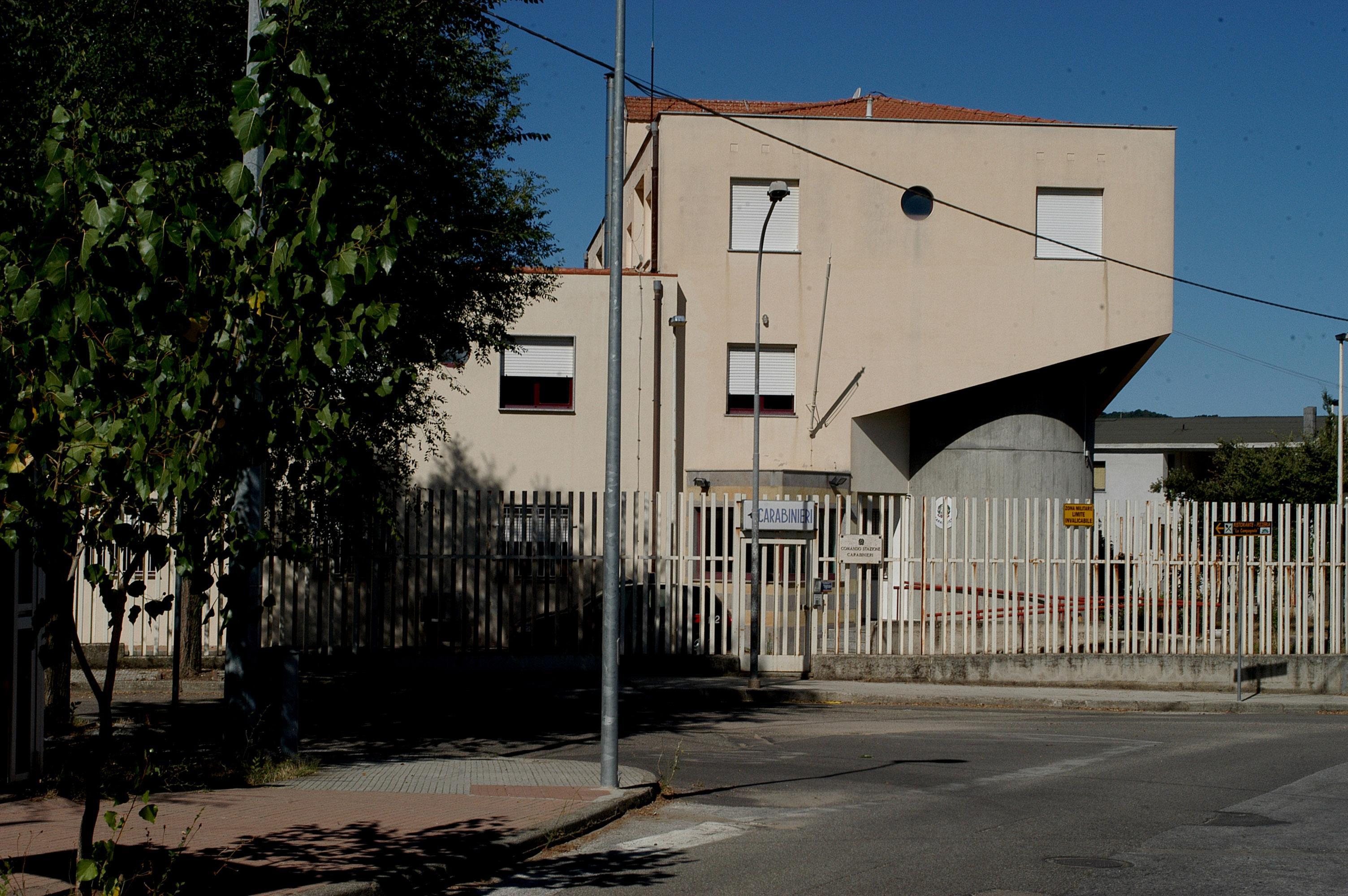 La caserma  dei carabinieri a Mamoiada