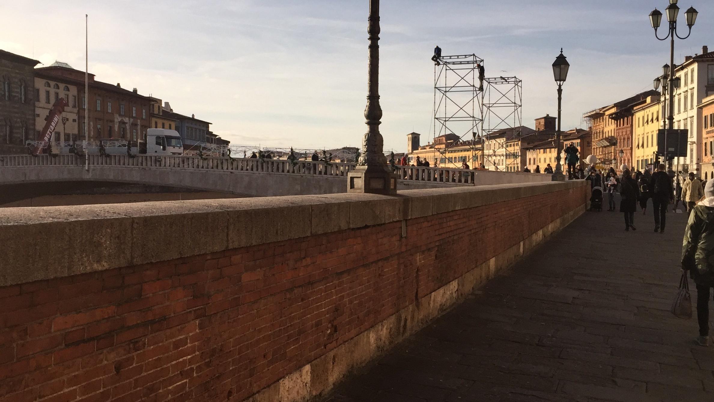 La preparazione sul Ponte di Mezzo