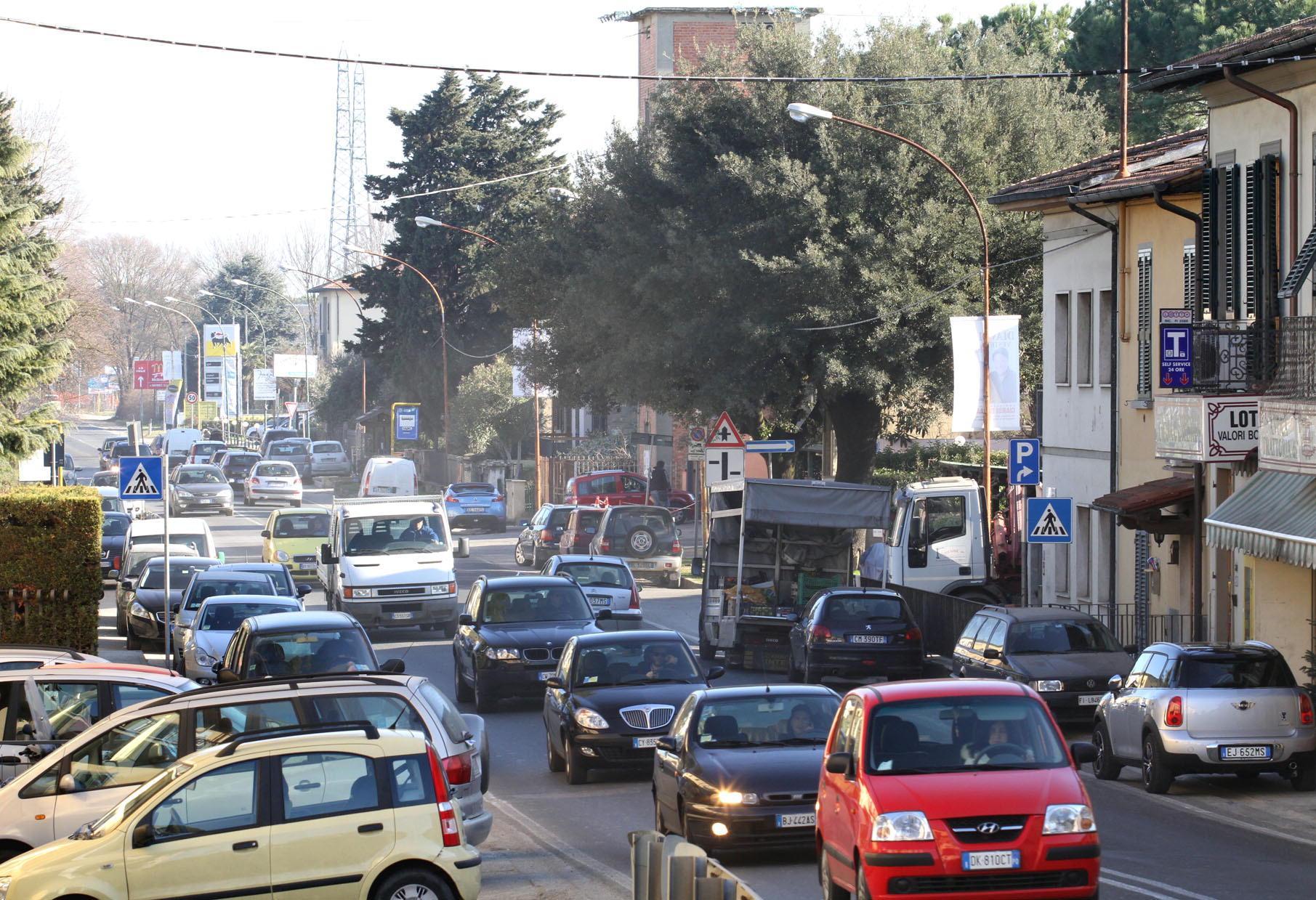 Traffico a Poggio a Caiano