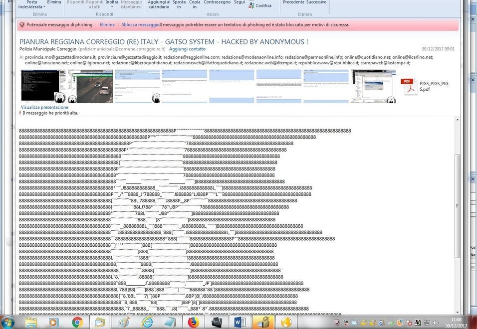 Correggio, attacco hacker di Anonymous contro gli autovelox 