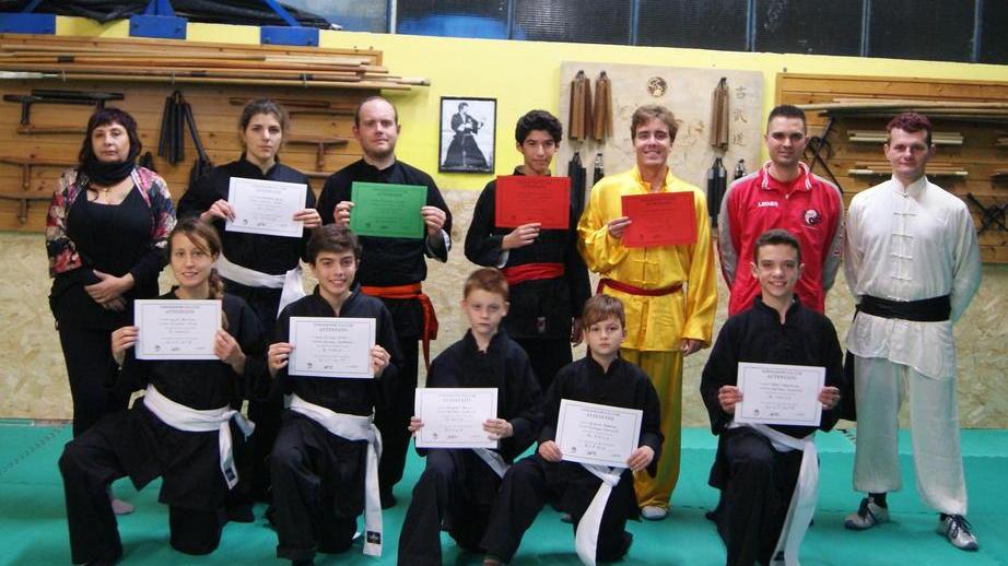 Gli esami dei piccoli del wushu kungfu