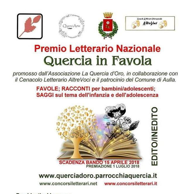 Premio Quercia in Favola il bando online su tre siti web