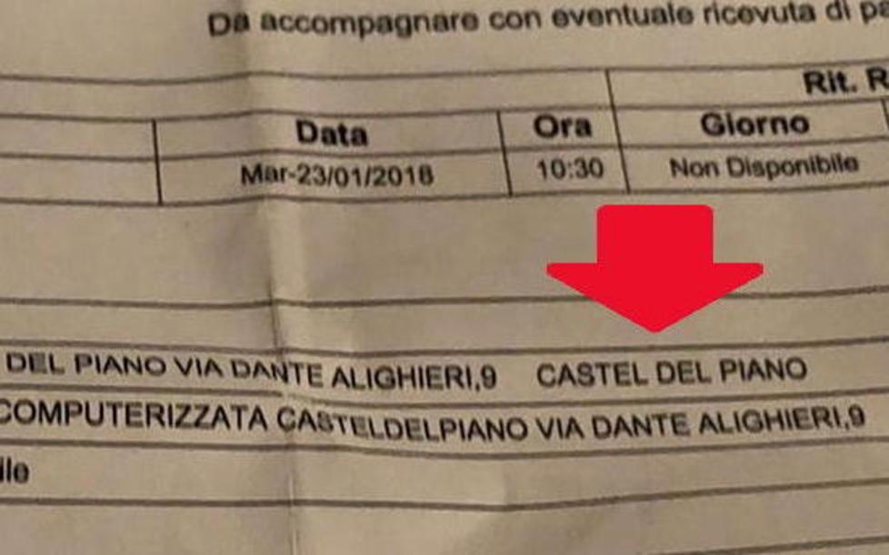 La Tac di controllo? A 257 km da casa 