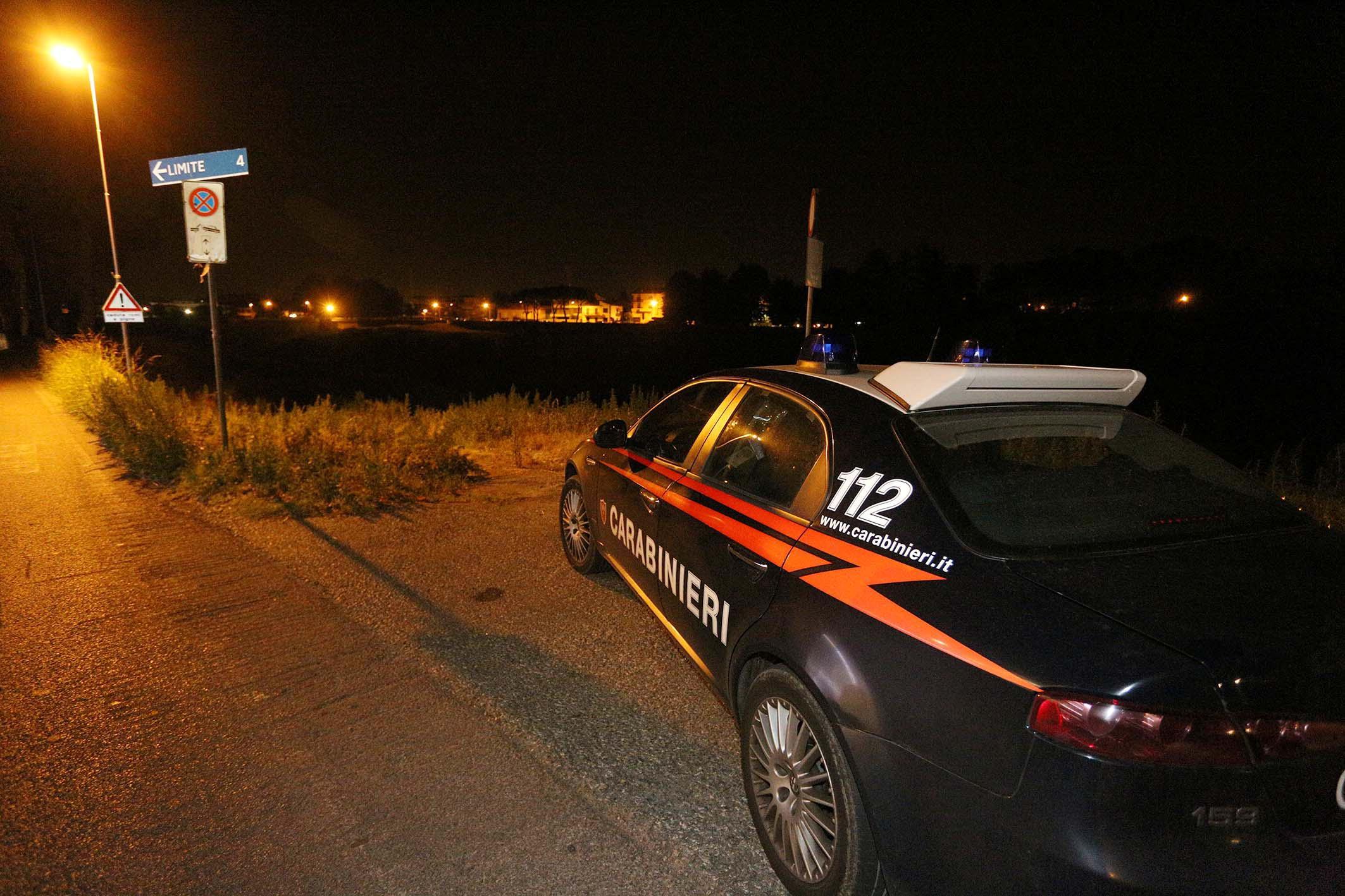 Una pattuglia dei carabinieri a Spicchio (Foto d'archivio)