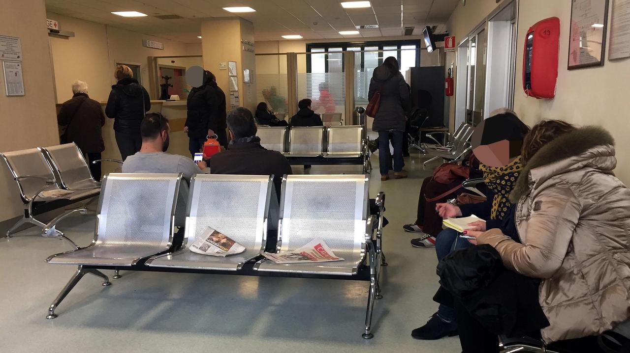 La sala d'attesa del pronto soccorso del San Giuseppe di Empoli