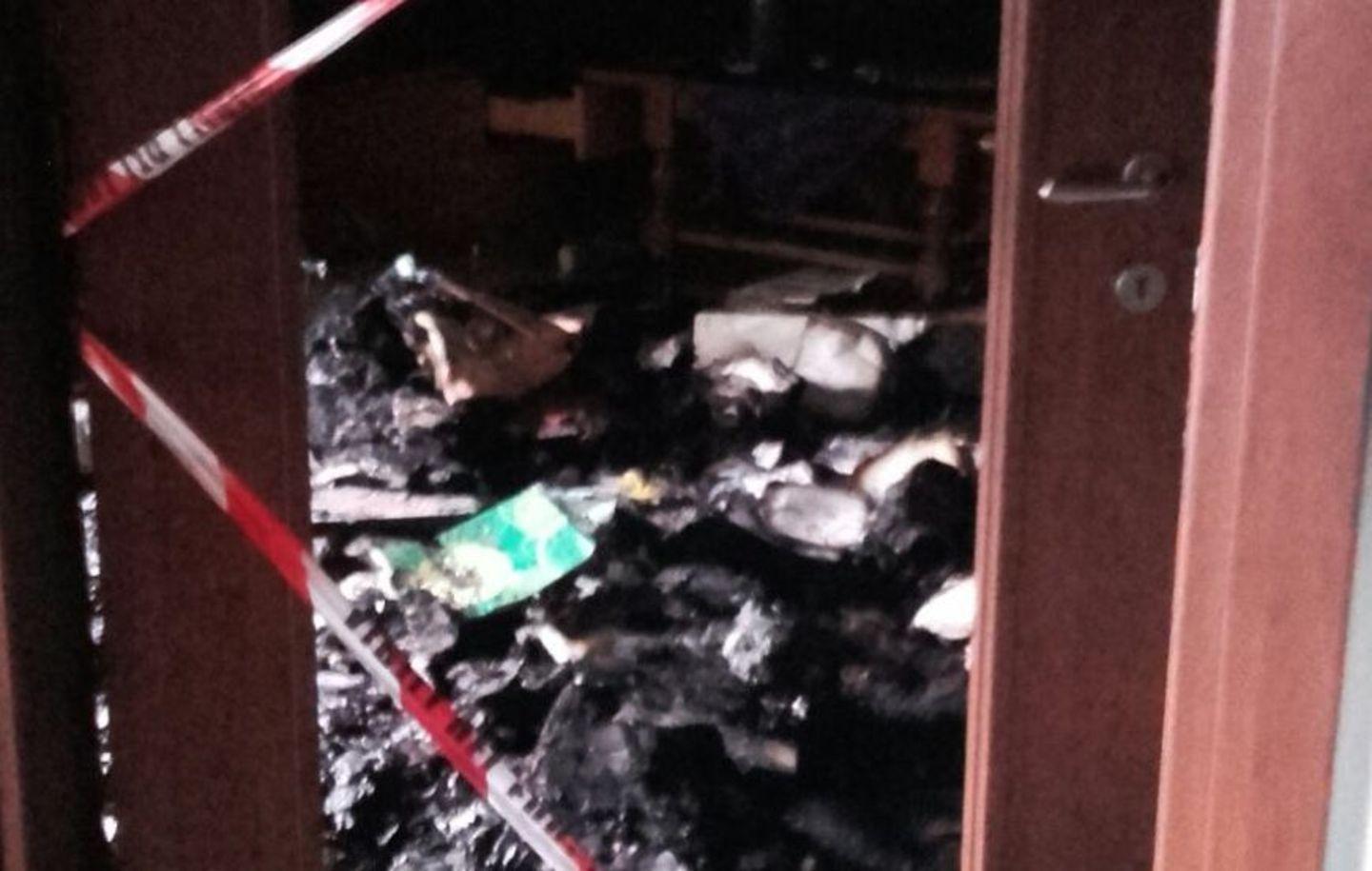 Incendio in una casa di via Bottego 