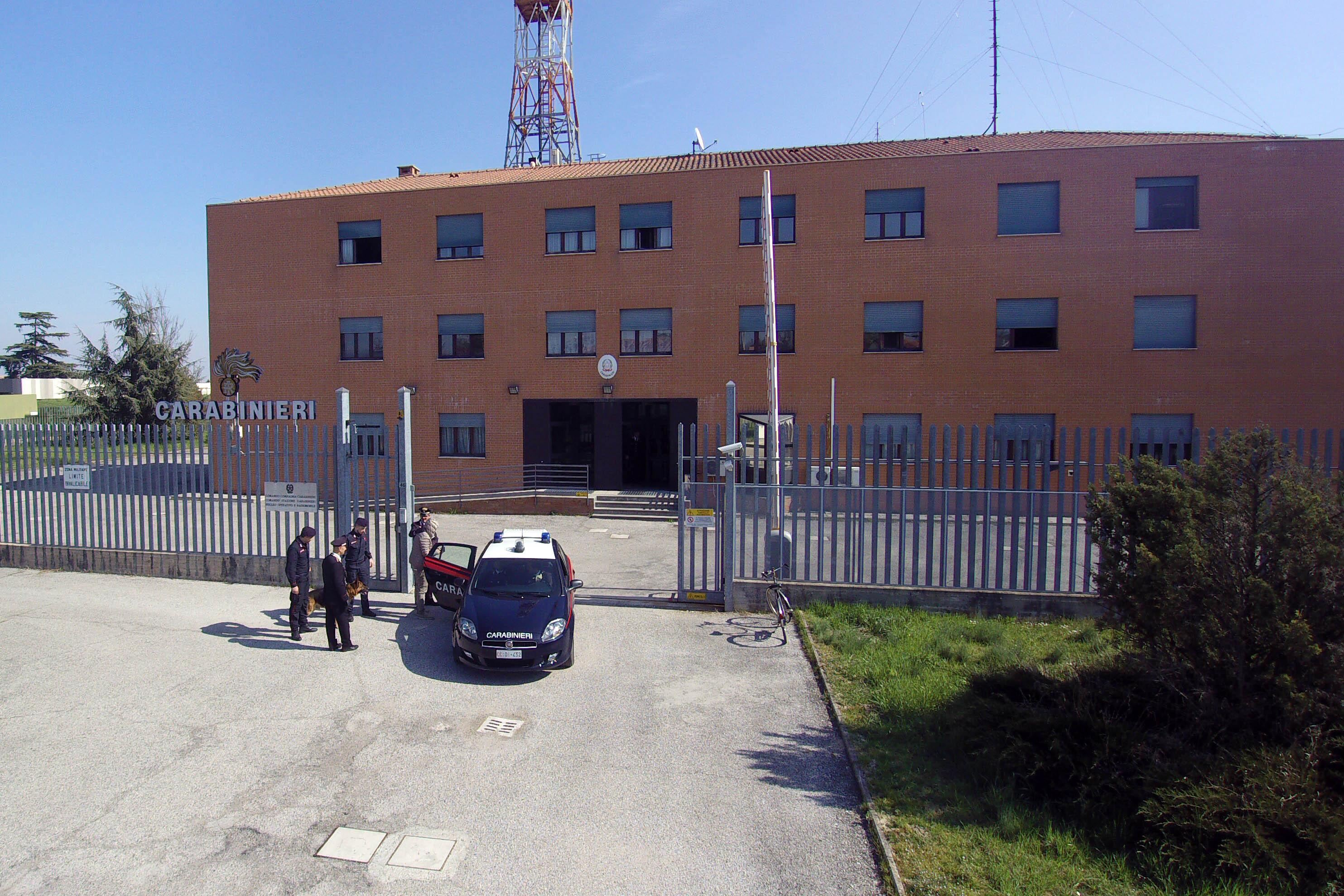 La caserma dei carabinieri a Tresigallo