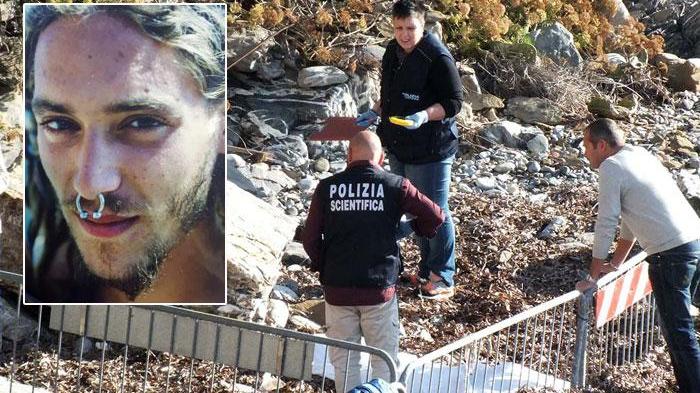 Alessandro Benucci e la polizia sul luogo del ritrovamento (foto Pabar)