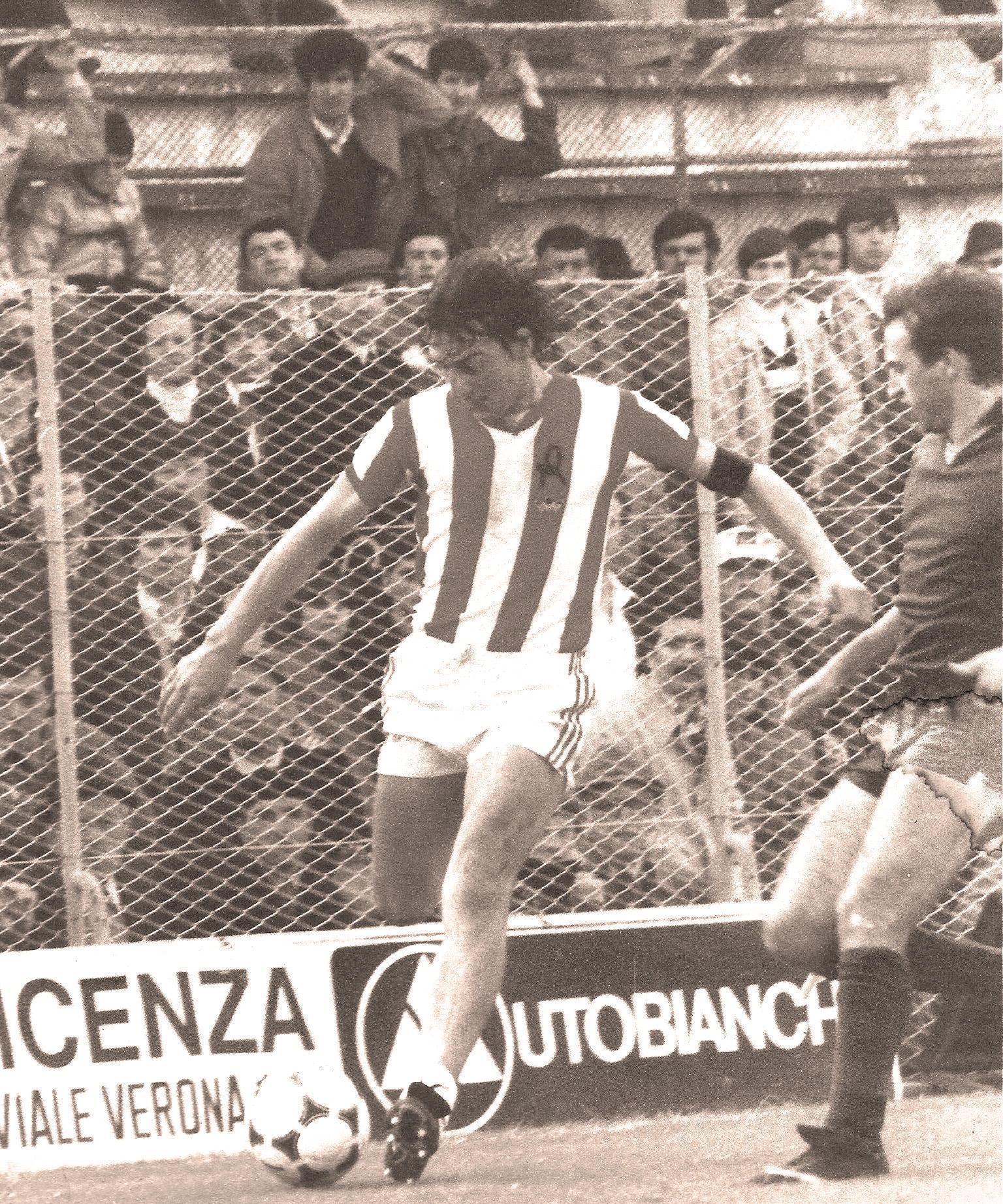 Paolo Rosi quando giocava in serie A con il Lanerossi Vicenza