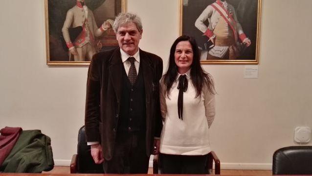 Il presidente di Water Right Foundation Mauro Perini e l'assessore Monia Faltoni