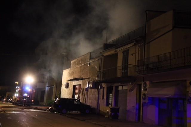 L'incendio a Grignano