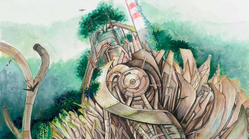 Mostro d’acciaio nel disegno di Miriam Borgioli