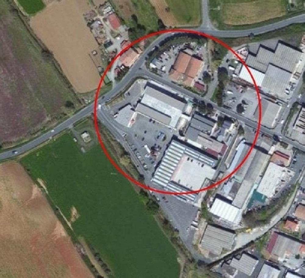 Nel cerchio rosso l'area di Poggio Gagliardo interessata dalla bonifica