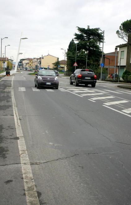 Pista ciclabile in via Leonardo 