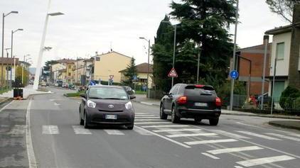 Pista ciclabile in via Leonardo
