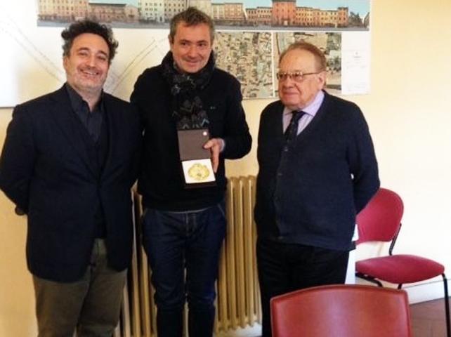 Da sinistra Gianfaldoni, Eligi e Moschini durante la presentazione in Comune