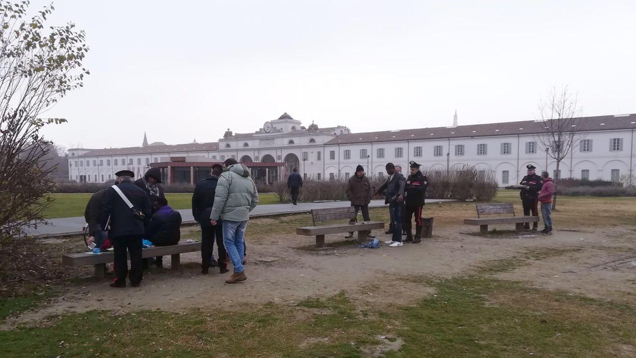 I carabinieri in azione al parco Novi Sad