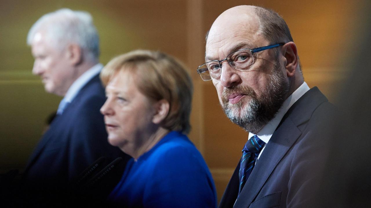 Angela Merkel con Martin Schulz