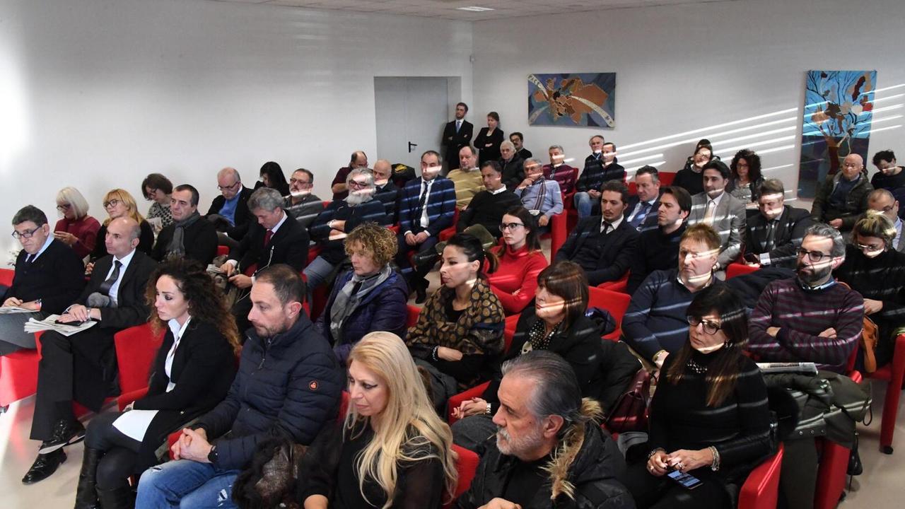 Il pubblico al convegno sul settore conciario organizzato dal Tirreno
