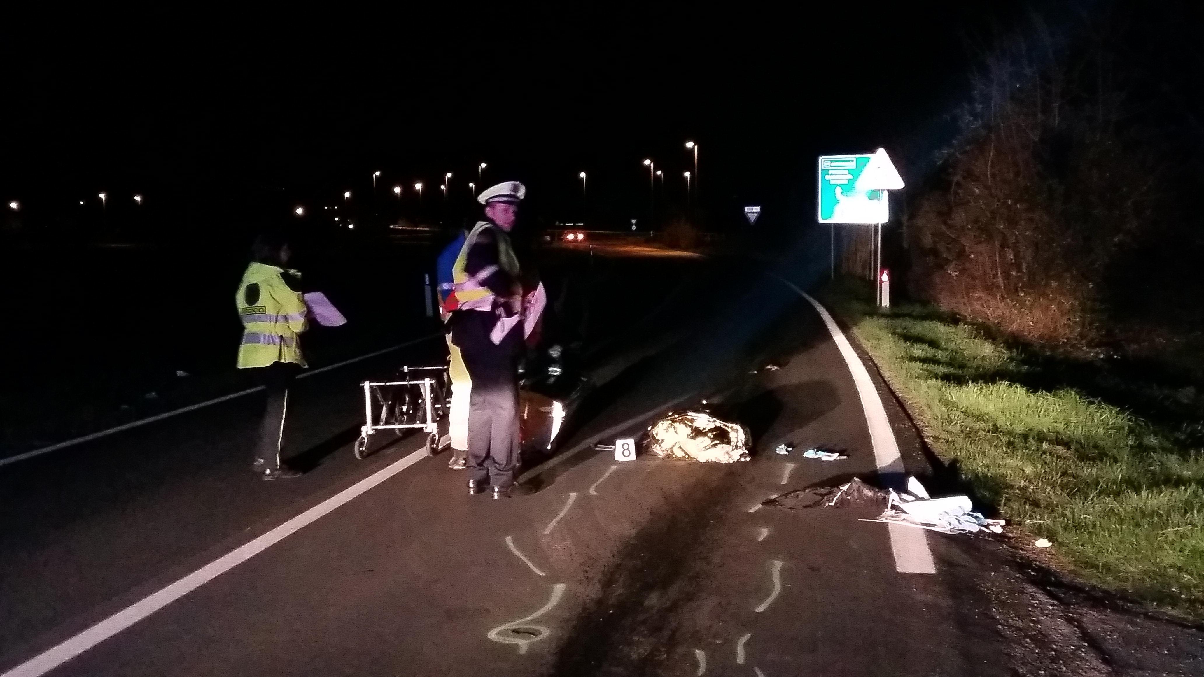 Il luogo dove mercoledì 17 è morto investito da due auto Angelo Fabbri