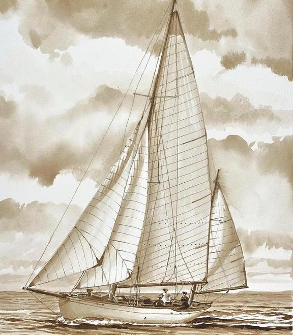 Barca a vela del 1923 restaurata da Del Carlo