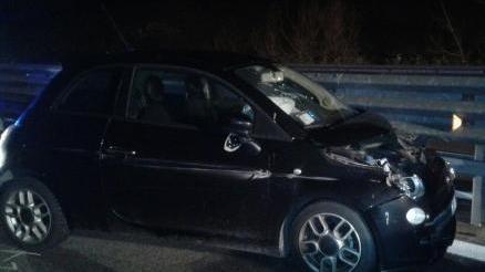 Finisce contro guardrail: non è grave