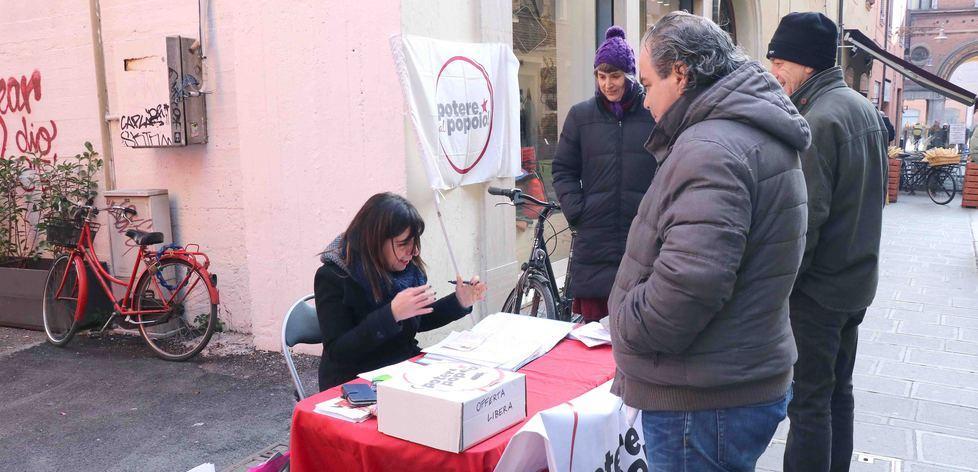 Potere al popolo, freddo e poche firme