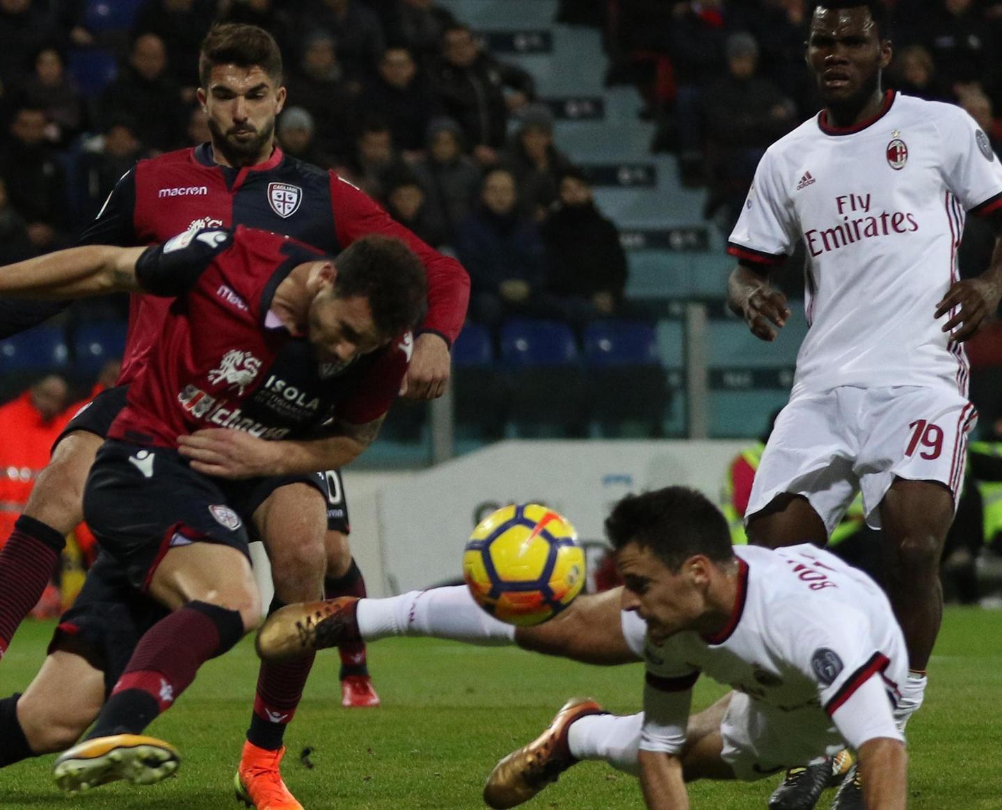 Il Cagliari affondato dal Milan 