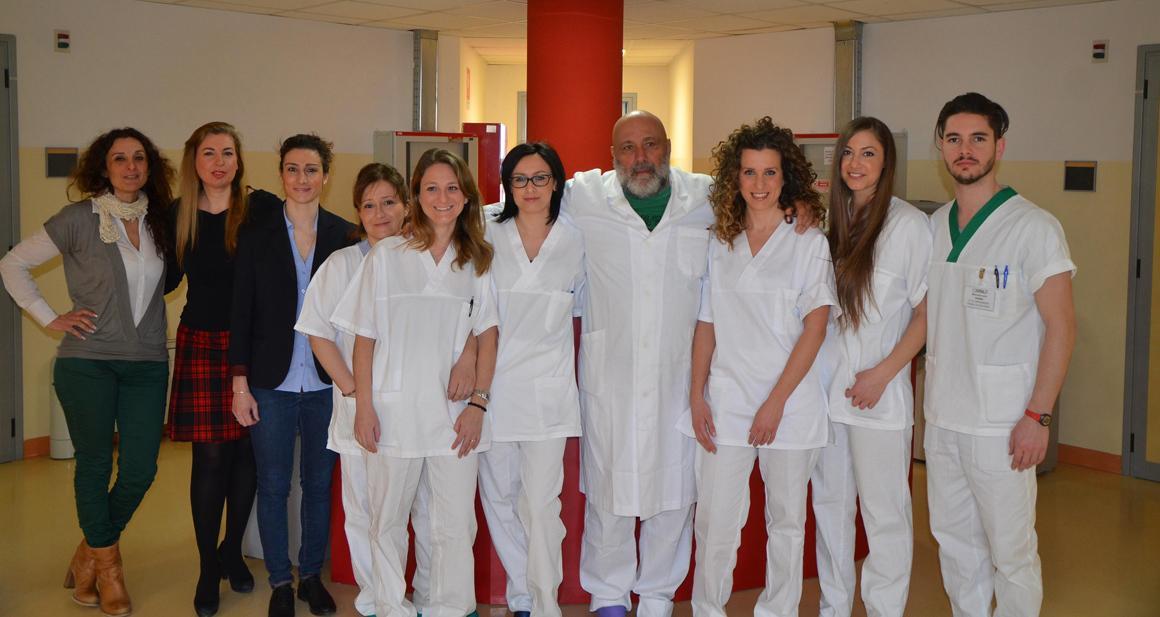 Luca Mencaglia con il suo staff