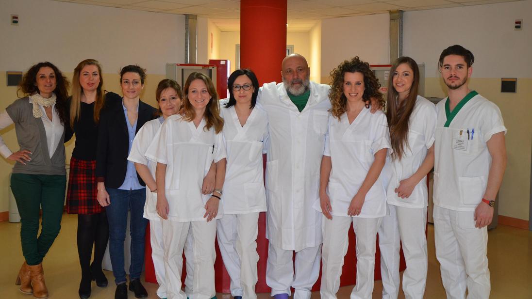 Luca Mencaglia con il suo staff