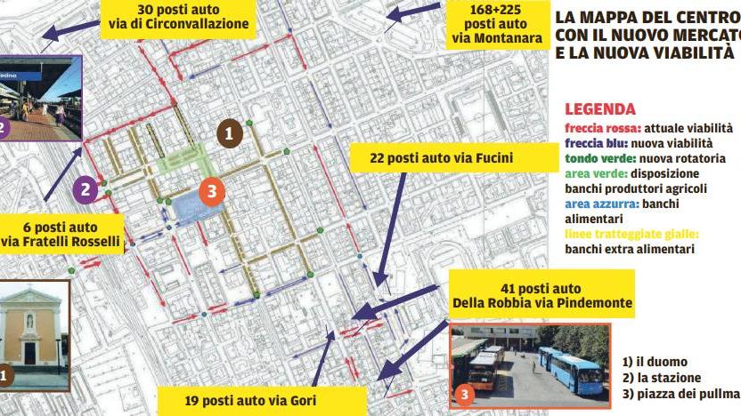 La mappa della proposta del Comune