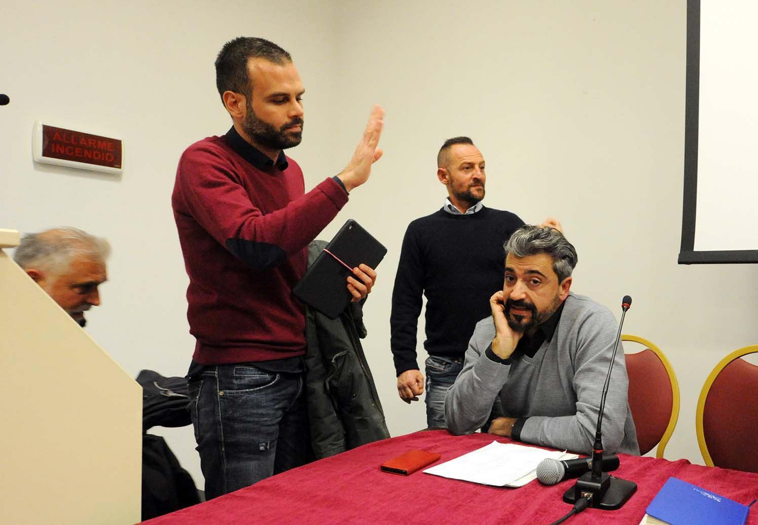 Da sinistra Simone De Rosas, Ettore Rosalba e Massimiliano Roventini (foto Paolo Barlettani)