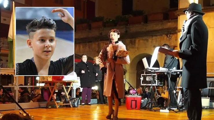 Nel riquadro Tommaso Mancini e nella foto nei panni di Belen