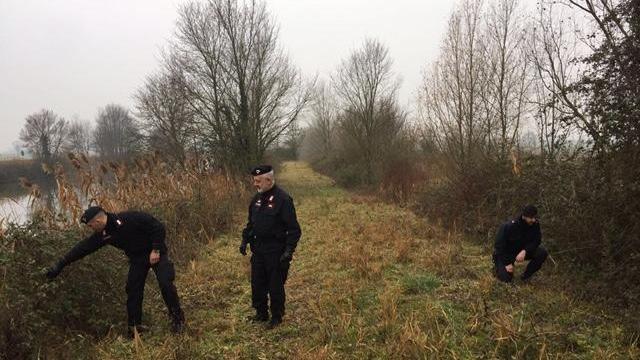 I carabinieri impegnati nelle ricerche nelle campagne ferraresi