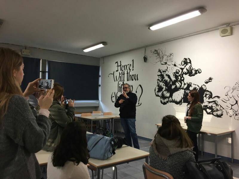 Il professor Michele De Luca durante uno dei suoi interventi alla "Giornata delle professioni"