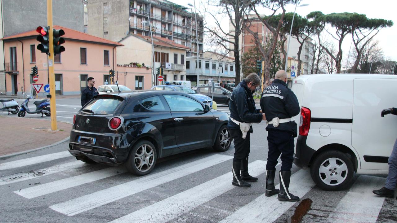 Il furgoncino che ha acusato l'incidente