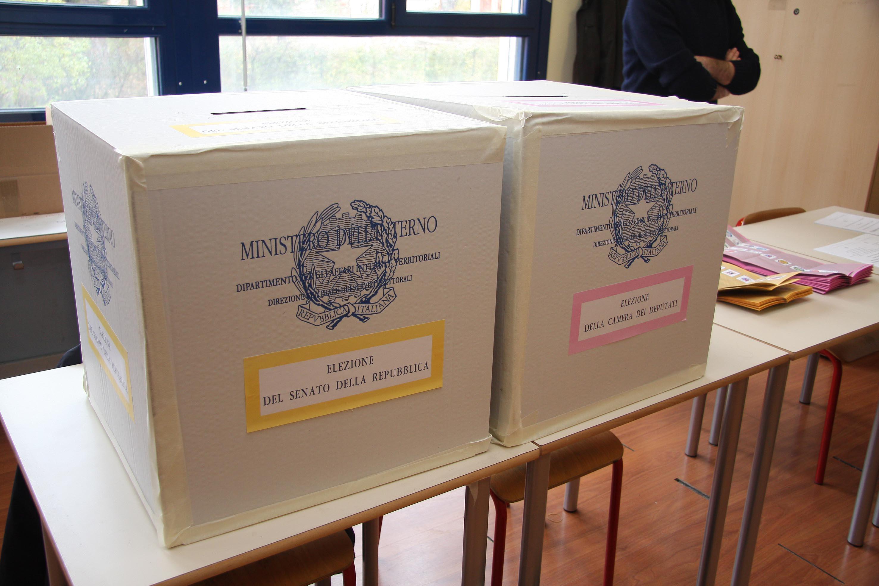 Le urne elettorali delle passate elezioni politiche